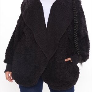 Fashion Nova Black Teddy Jacket